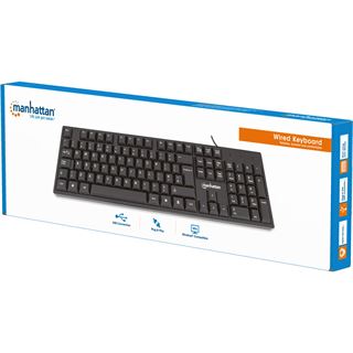 Manhattan 179324 USB Deutsch schwarz (kabelgebunden)
