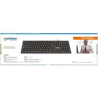 Manhattan 179324 USB Deutsch schwarz (kabelgebunden)