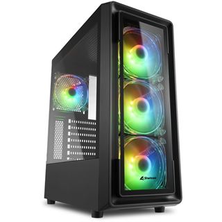 Sharkoon TK4 RGB mit Sichtfenster Midi Tower ohne Netzteil schwarz