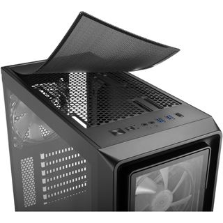 Sharkoon TK4 RGB mit Sichtfenster Midi Tower ohne Netzteil schwarz