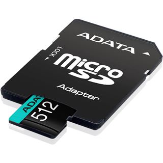 64GB ADATA Premier Pro R100/W80 microSDXC Kit, UHS-I U3, A2, Class 10