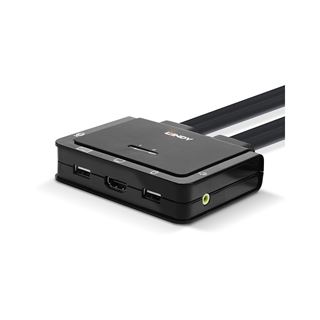 Lindy 2 Port HDMI 18G, USB Type C, USB 2.0 & Audio