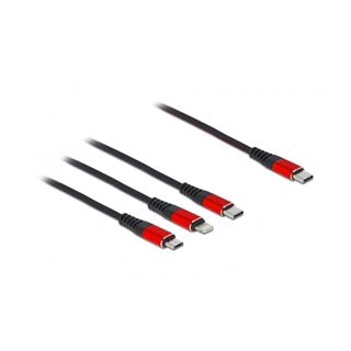 0.30m Delock USB Ladekabel 3 in 1 Type-C&Ouml; zu Lightning&Ouml; /