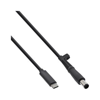 2.00m InLine USB Typ-C zu HP Notebook (rund/groß) Ladekabel