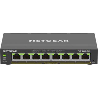 Netgear SOHO GS300 Desktop Gigabit Smart Switch, 8x RJ-45, 62W PoE+