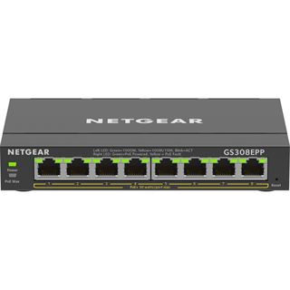 Netgear SOHO GS300 Desktop Gigabit Smart Switch, 8x RJ-45, 120W PoE+