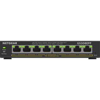 Netgear SOHO GS300 Desktop Gigabit Smart Switch, 8x RJ-45, 120W PoE+