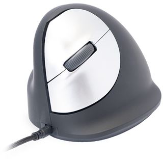 R-GO Tools HE Mouse groß USB schwarz/silber (kabelgebunden)