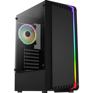 AeroCool Bionic V2 mit Sichtfenster Midi Tower ohne Netzteil schwarz