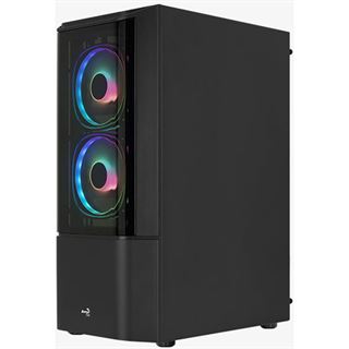 AeroCool Quantum V2 mit Sichtfenster Midi Tower ohne Netzteil schwarz