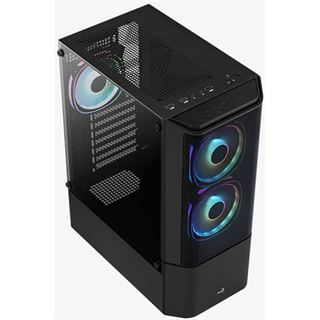 AeroCool Quantum V2 mit Sichtfenster Midi Tower ohne Netzteil schwarz