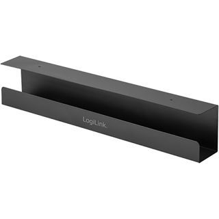 LogiLink Kabelmanagementsystem m.Untertischmontage, schwarz