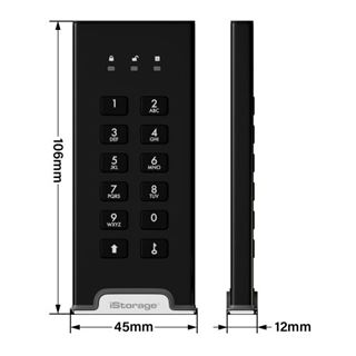 240GB iStorage diskAshur M&sup2; Extern USB-A 3.0 (IS-DAM2-256-240)