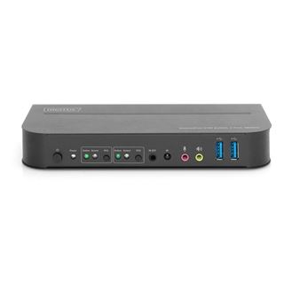 Digitus KVM Switch, 2-Port, 4K60Hz, 2xDP in, 1xDP/HDMI out