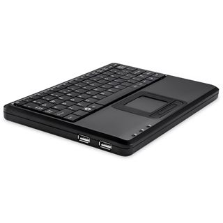 Perixx PERIBOARD-510 H PLUS IT, Mini USB-Tastatur, Touchpad, Hub,