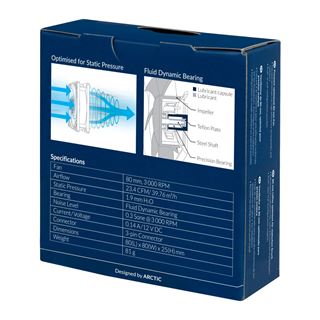 Arctic P8 80x80x25mm 3000 U/min 24 dB(A) schwarz