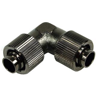 Aquatuning 13/10mm (10x1,5mm) L Schlauchverbinder - kompakt - schwarz