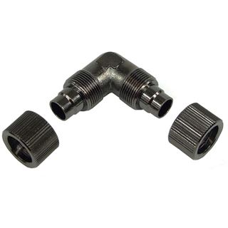Aquatuning 13/10mm (10x1,5mm) L Schlauchverbinder - kompakt - schwarz