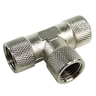 Aquatuning T-Stück - Innengewinde G1/4 - kompakt -