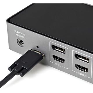 Startech Hybrid Universal Triple Monitor Laptop Docking Station DP