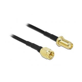 5.00m Delock Antennenkabel SMA Stecker zu SMA Buchse LMR/CFD100 low