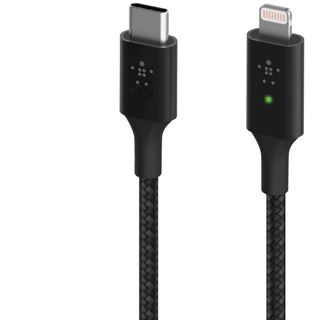 1.20m Belkin Smart LED USB-C auf Lightning Kabel, schwarz