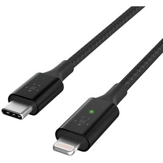 1.20m Belkin Smart LED USB-C auf Lightning Kabel, schwarz