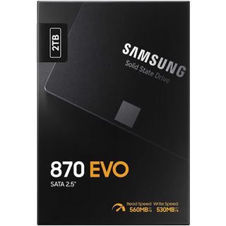 2TB Samsung 870 EVO 2.5" (6.4cm) SAT 3D-NAND TLC (MZ-77E2T0B/EU)