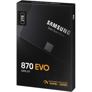 2TB Samsung 870 EVO 2.5" (6.4cm) SAT 3D-NAND TLC (MZ-77E2T0B/EU)