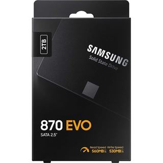 2TB Samsung 870 EVO 2.5" (6.4cm) SAT 3D-NAND TLC (MZ-77E2T0B/EU)