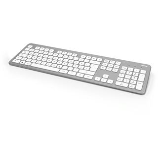 Hama KMW-700 Funk Tastatur und Maus Set, silber/weiss, USB, DE Layout