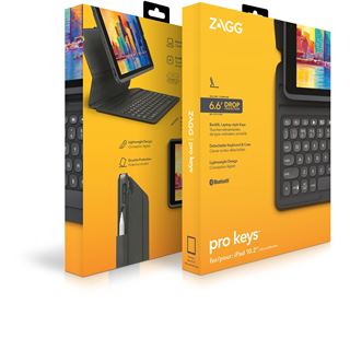Zagg KEYBOARD PRO KEYS F/ IPAD 10.2" schwarz/grau, DE Layout