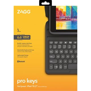 Zagg KEYBOARD PRO KEYS F/ IPAD 10.2" schwarz/grau, DE Layout