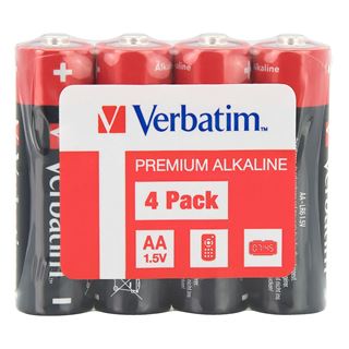 Verbatim AA-LR6 Mignon, 1.5V, 50.5 x 14.5 mm, 23 g, 4er-Packung