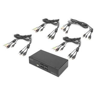 Digitus KVM Switch, 4-Port, Single-Display, 4K, HDMI
