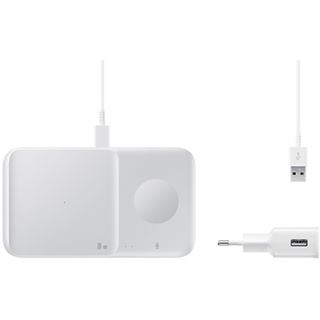 Samsung Wireless Charger Duo P4300 mit Adapter, weiss