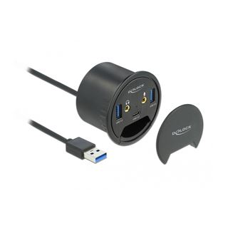 Delock 3 Port Tisch-Hub 1 x USB Type-CÖ und 2 x USB Typ-A +