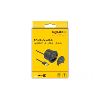 Delock 3 Port Tisch-Hub 1 x USB Type-CÖ und 2 x USB Typ-A +