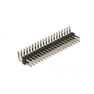 Delock Stiftleiste 20 Pin, Rastermaß 2,54 mm, 2-reihig,