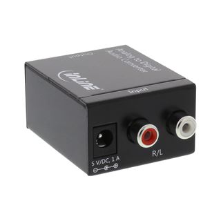 InLine Audio-Konverter Analog zu Digital, AD-Wandler, Eingang 2x