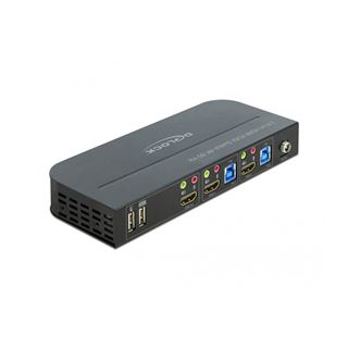 Delock HDMI KVM Switch 4K 60 Hz mit USB 3.0 und Audio (11481)
