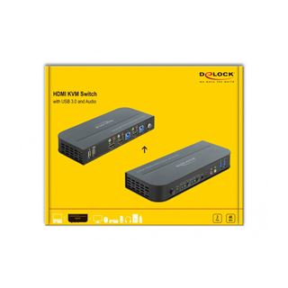 Delock HDMI KVM Switch 4K 60 Hz mit USB 3.0 und Audio (11481)