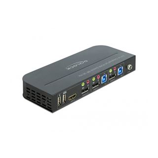 Delock DisplayPort 1.4 KVM Switch 8K 30 Hz mit USB 3.0 und Audio