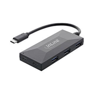 InLine USB 3.2 Gen 1 OTG Hub, USB Typ-C zu 3 Port Typ-A und 2 Port