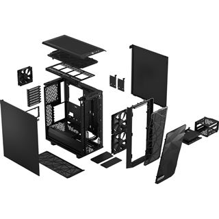 Fractal Design Meshify 2 Compact Black Solid Midi Tower ohne Netzteil