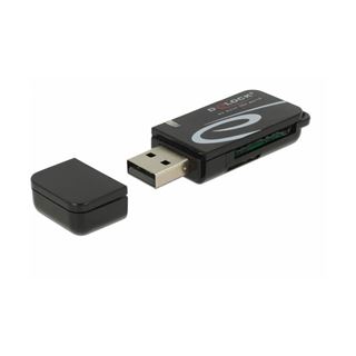 Delock Mini USB 2.0 Card Reader mit SD und Micro SD Slot