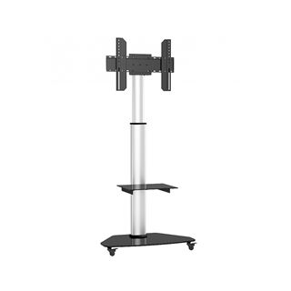 Techly TV Trolley silber fuer 37-70 LED LCD Fernseher max. VESA