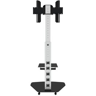 Techly TV Trolley silber fuer 37-70 LED LCD Fernseher max. VESA