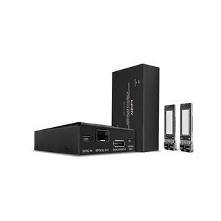Lindy 300m Fibre Optic DisplayPort 1.2 KVM Extender