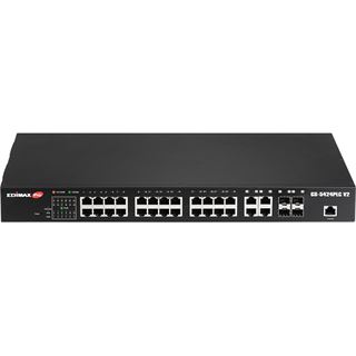 Edimax Pro GS-5424PLC V2 28 Port POE+Gigabit Switch +4 xSFP 19"